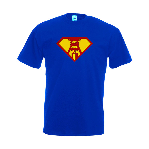 T-Shirt "POTTMÄN" blau